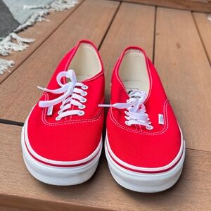 Vans Bold Red Canvas Shoes